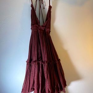 Free People 100 degrees mulberry mini sundress